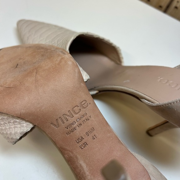 Vince Claire Python Pointed Toe Heels - Picture 8 of 10